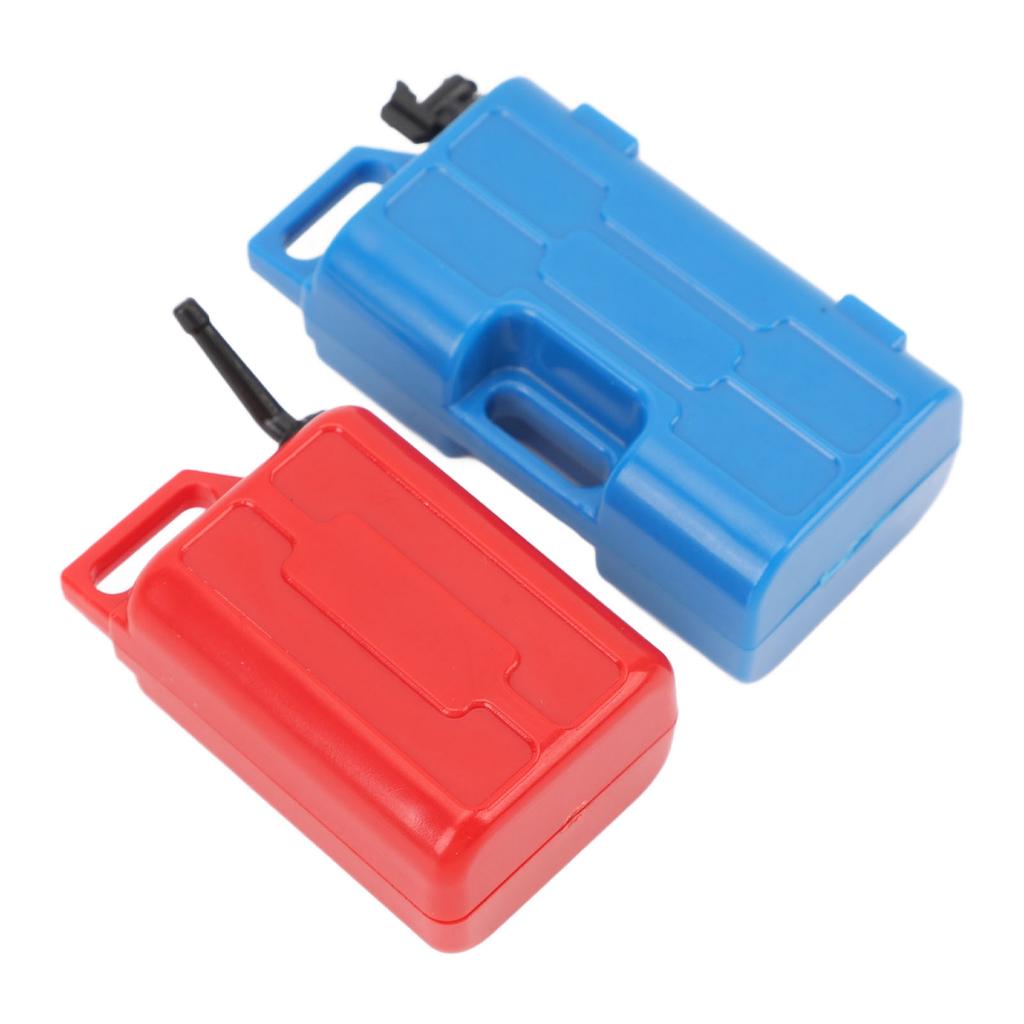 1 10 Scale Simulation Gas Fuel Tank Can Set Plastic Mini Fuel Tank and Mini Gas Can for SCX10 1 10 RC Crawlers Red and