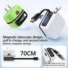 65W PD Fast Charger with Retractable Cable & Foldable Plug for Super Fast Mobile Charging