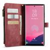 For Samsung Galaxy S24 Ultra Phone Cases with Strap CASEME C30 Zipper Multiple Card Holder PU Leather Cover