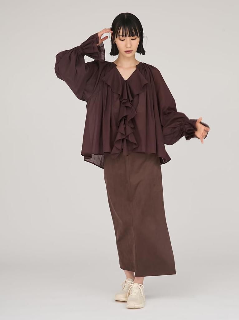 Emi Cotton Voile Chiffon Free Size Blouse, 13WFB254019, Women's, BUR,