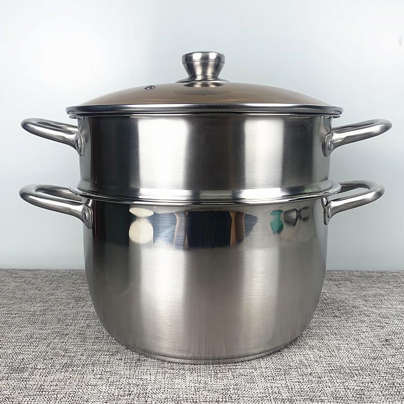 WATA 26cm Thickened 304 Stainless Steel Single-Layer Soup Steamer Pot