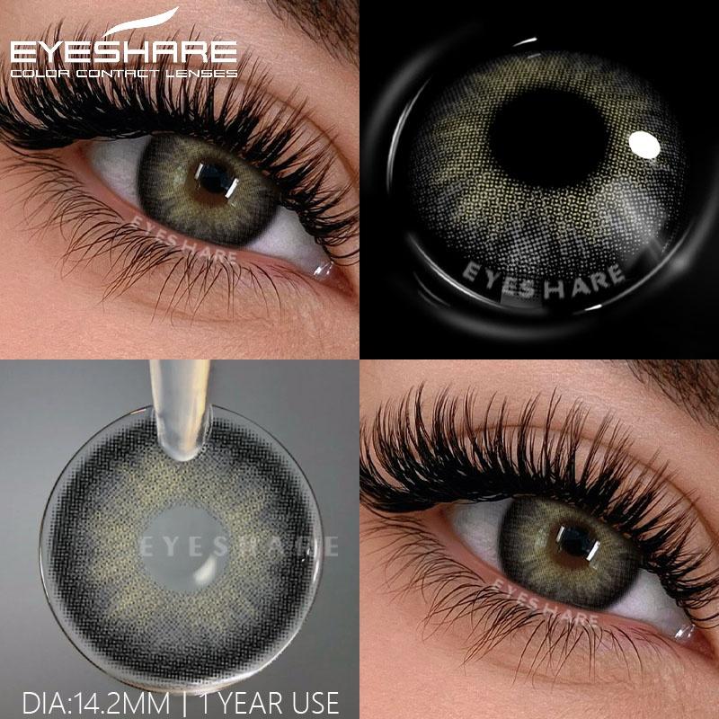 2Pcs Blue Colored Contact Lenses for Eyes Brown Soft Lenses Beauty Lenses for Eye Cosmetics Green Color Contacts Yearly
