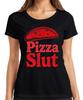 Pizza Slut Pizza Fan Pizzeria Fast Food Funny Gift Retro Ladies T-Shirt