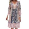 Women's Summer Retro Printed Lace Dress