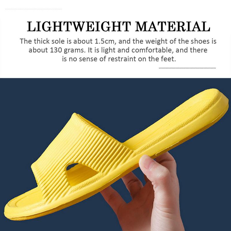 Non-Slip Slippers Men Women Indoor Home Eva Slides Bathroom Waterproof Shoes Deodorant Soft Bottom Outer Wear Sandals Flip Flops