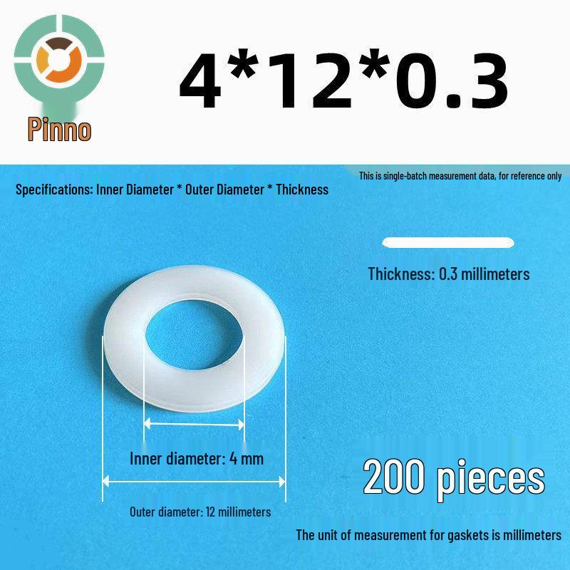 Thickened Nylon Plastic Flat Washer: Hard Plastic Gasket M2-M16