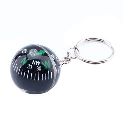28mm Kugel Schlüsselanhänger Flüssigkeitsgefüllter Kompass Camping Wandern Reisen Outdoor Überleben