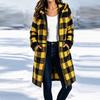 Women's Fashion Casual Flannel Plaid Long Sleeve Jacket Versatile Outerwear for Everyday Wear