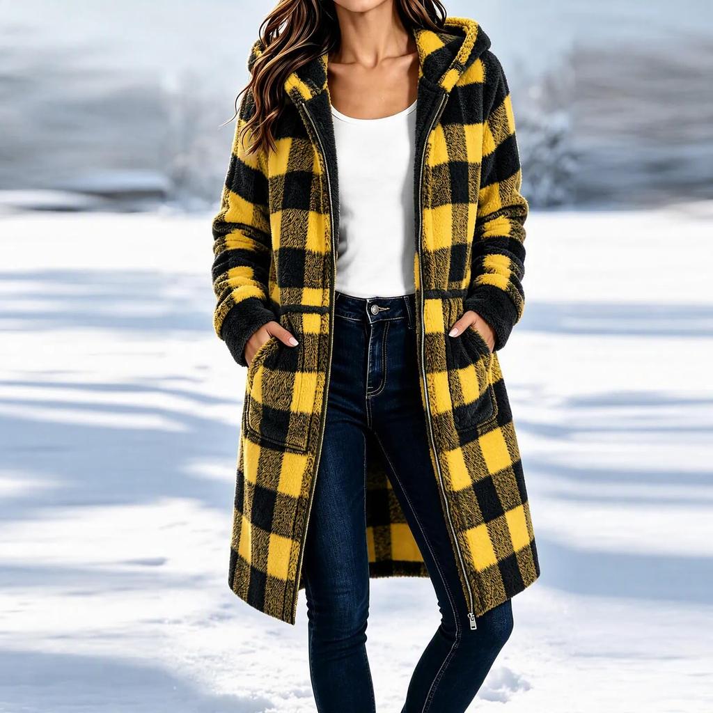 Women's Fashion Casual Flannel Plaid Long Sleeve Jacket Versatile Outerwear for Everyday Wear