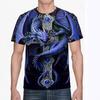 Animal Series 3D Digital Printed Men's Fashion Trend Round Neck Short Sleeved T-shirt