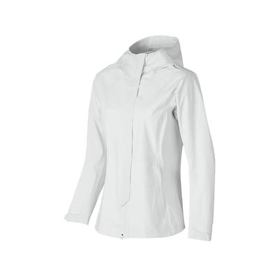 Comfort Sports Series Solid Color Hooded Zip Long Sleeve Jacket Women Jackets Bright-White P324W005-0019
