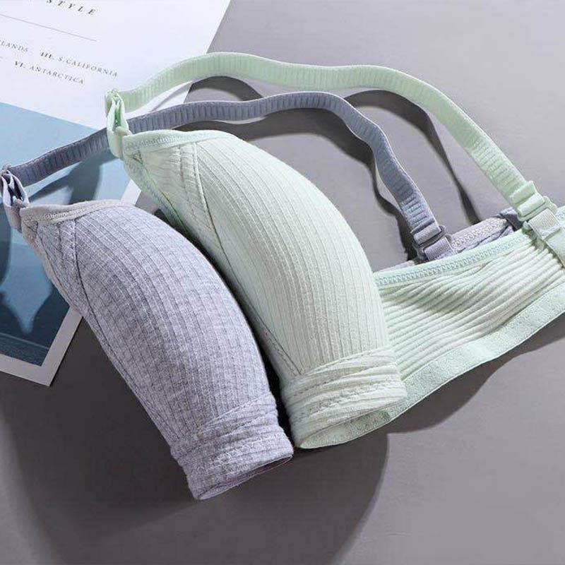 Ladies Korean Version No Steel Ring Simple Glossy Thin Thread Gather Anti-sagging Anti-glare Side-collection Bra