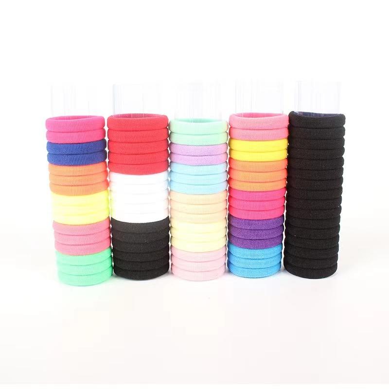 48Pcs/Set Women Elastic Hair Bands Kids Ponytail Holder Hair Accessories