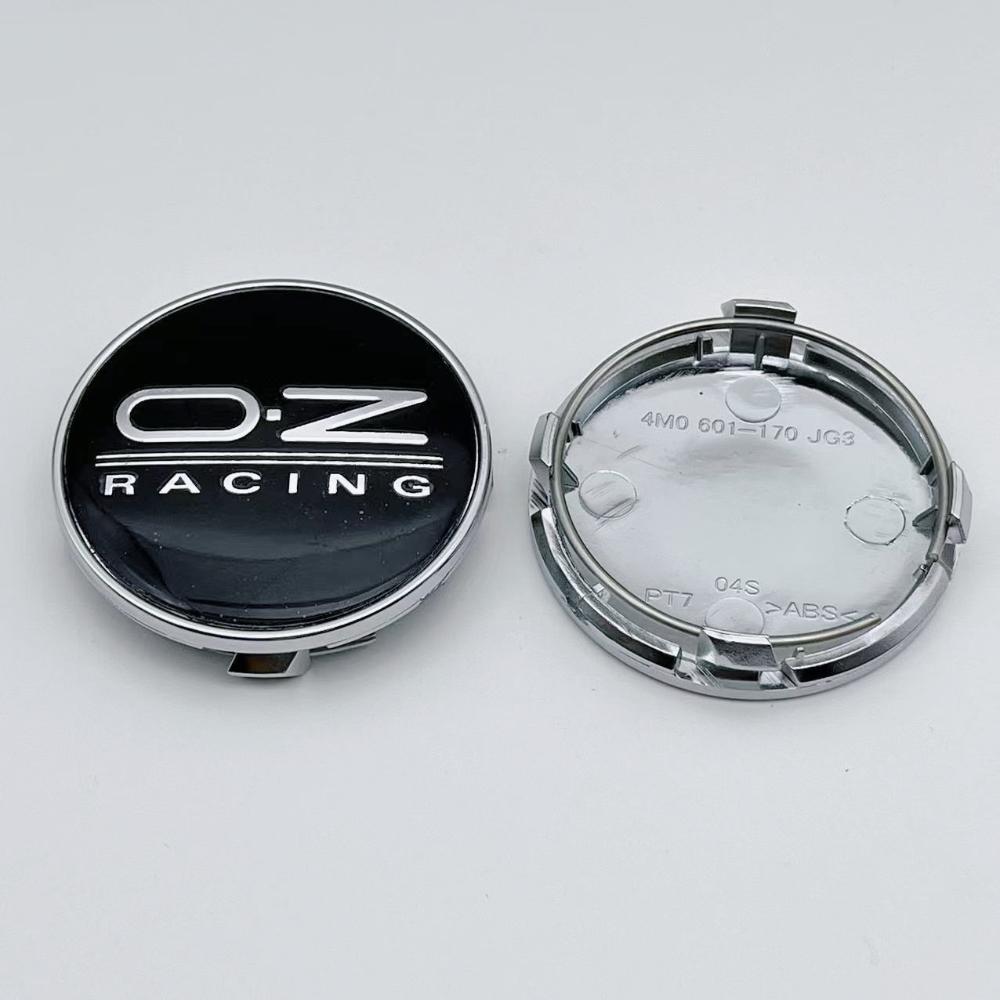 4 Stück 61MM ( 56MM Innendurchmesser) Auto-Radnabendeckel Mit O.Z OZ Racing Logo Plakette Räder Nabenkappe Felgennabenkappe Abdeckung Ersetzen Auto Zubehör