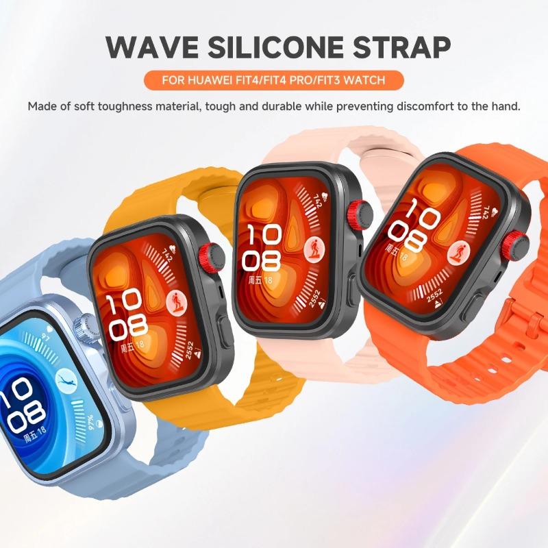 Silikonarmband für Huawei Watch Fit 3/4 Weiches wasserdichtes Sportband Modisches Armband Ersatz für Huawei Watch Fit 4pro Armband