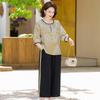 2026 Sommer Chiffon Kurzarm Elegantes Zweiteiliges Set für Frauen mittleren Alters und ältere Frauen