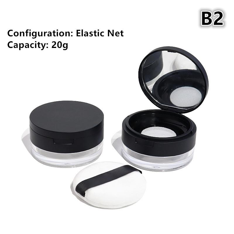 Leere Air Cushion Puderquasten-Box Mit Puderquaste Spiegel Groß Oder Klein Elastisches Netz Tragbarer Make-up-Behälter Für Losen Puder