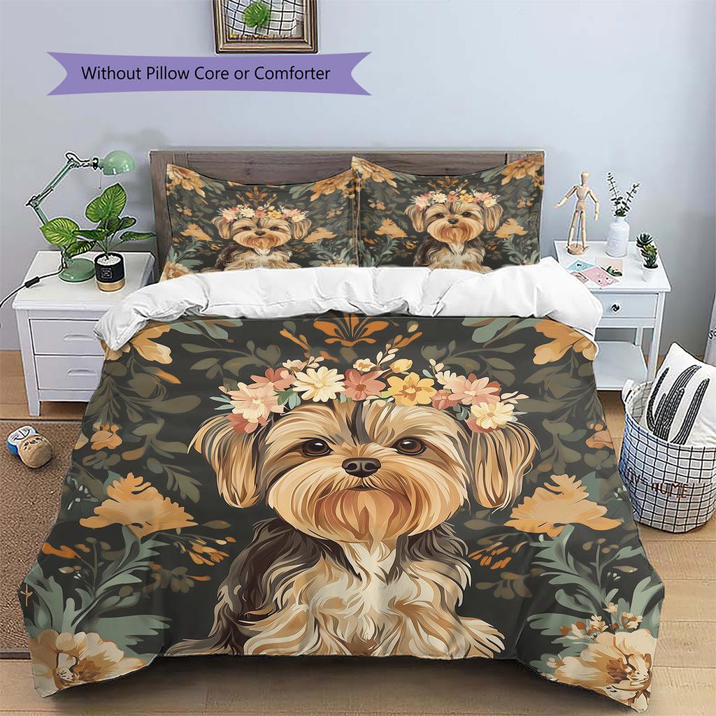 Animal  Pattern Bedding Quilt Set Quilt Cover Pillowcase Home Decoration  Gift (1 * duvet cover + 2 * pillowcase, without core)