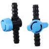 5pcs Black & Blue in-Line Ball Valve Plastic Water Valve Aquariums Shut-Off Switch  Water,Oil,Gas