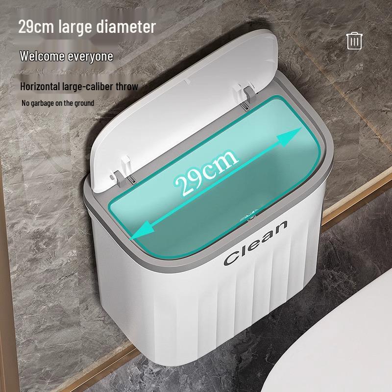 Cubo de basura de plástico abatible para pared para almacenamiento de cocina, baño e inodoro