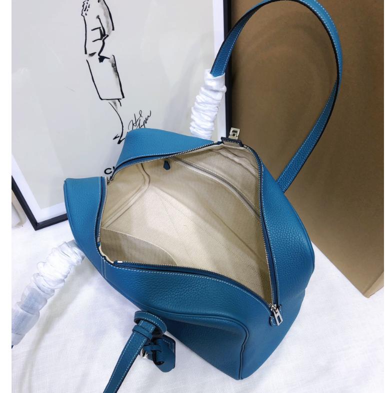 2025 Neue TC Leder Victoria Tasche Leder Damen Tasche Boston Tasche Pendler Große Kapazität Schultertasche Handtasche