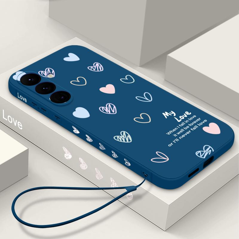 Mooi Roze Hartjes Patroon Hoesje Voor Samsung Galaxy S26 S25 Ultra S24 S23 S22 Plus S21 FE A15 A16 A17 A35 A36 A54 A55 A56 5G Zachte Cover