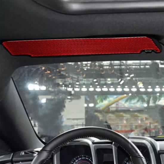 2×Red Carbon Fiber Car Roof Sun Visor Panel Cover For Chevrolet Camaro 2010-2015