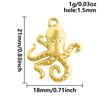 6pcs Real Gold Plated Marine Organism Shell Lobster Coral Stainless Steel Charms For Jewelry Making Supplies DIY Animal Pendant