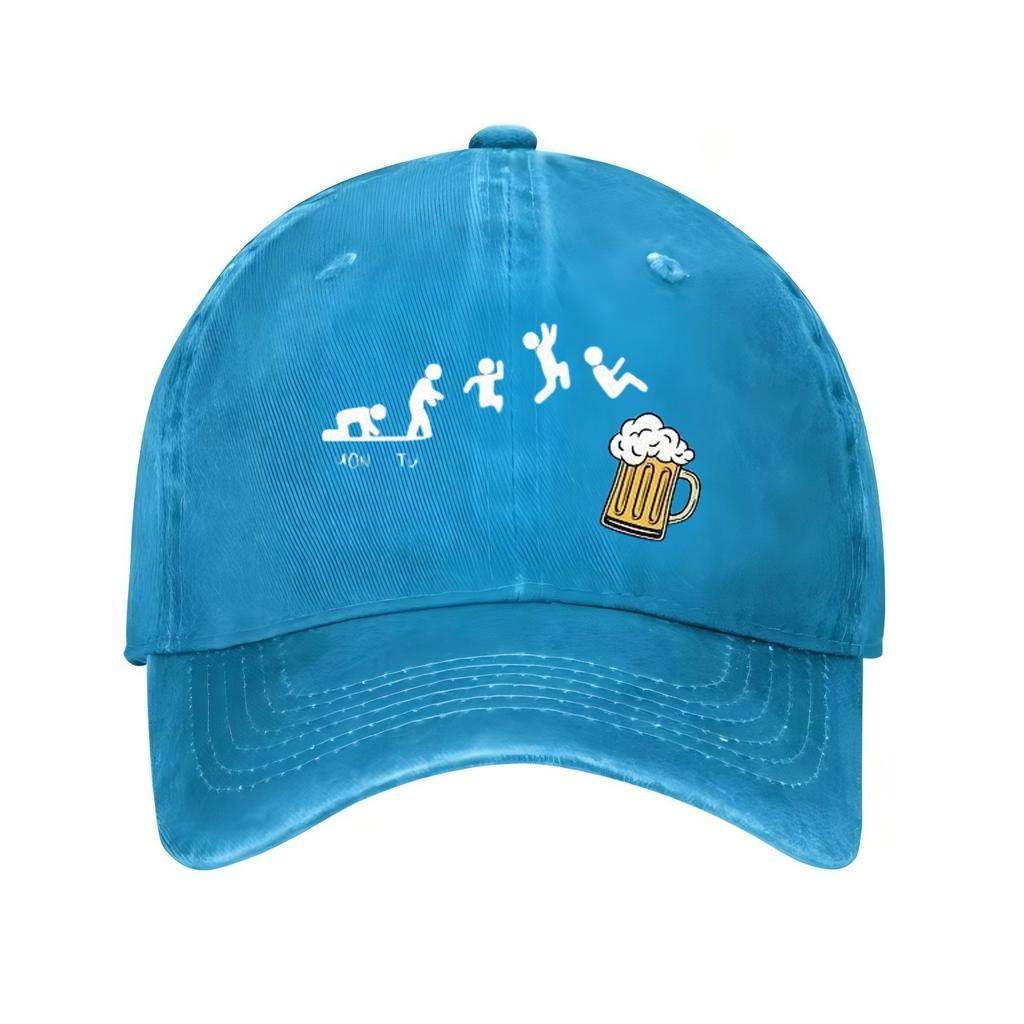 Beer Run Evolution Baseball Cap Polyester Graphic Print Casual Adjustable Dad Hat for Adults