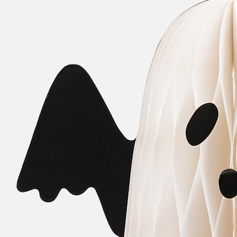 1PC Halloween Ghost Honeycomb Ball Decoration Paper Ghost Ornament with Wings Hanging & Tabletop Decor Party Atmosphere Supplies