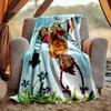 Manta de Franela Pippi Suave Cálida para Todas las Estaciones, Diseño para Acampar, Viajes en Coche, Senderismo Sofá, Cama, Oficina Regalo Perfecto para Fiestas