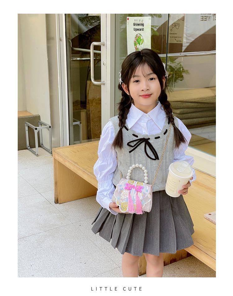 Sweet & Stylish Pearl Handbag for Girls – Cute Ancient Style Coin Purse & Crossbody Bag