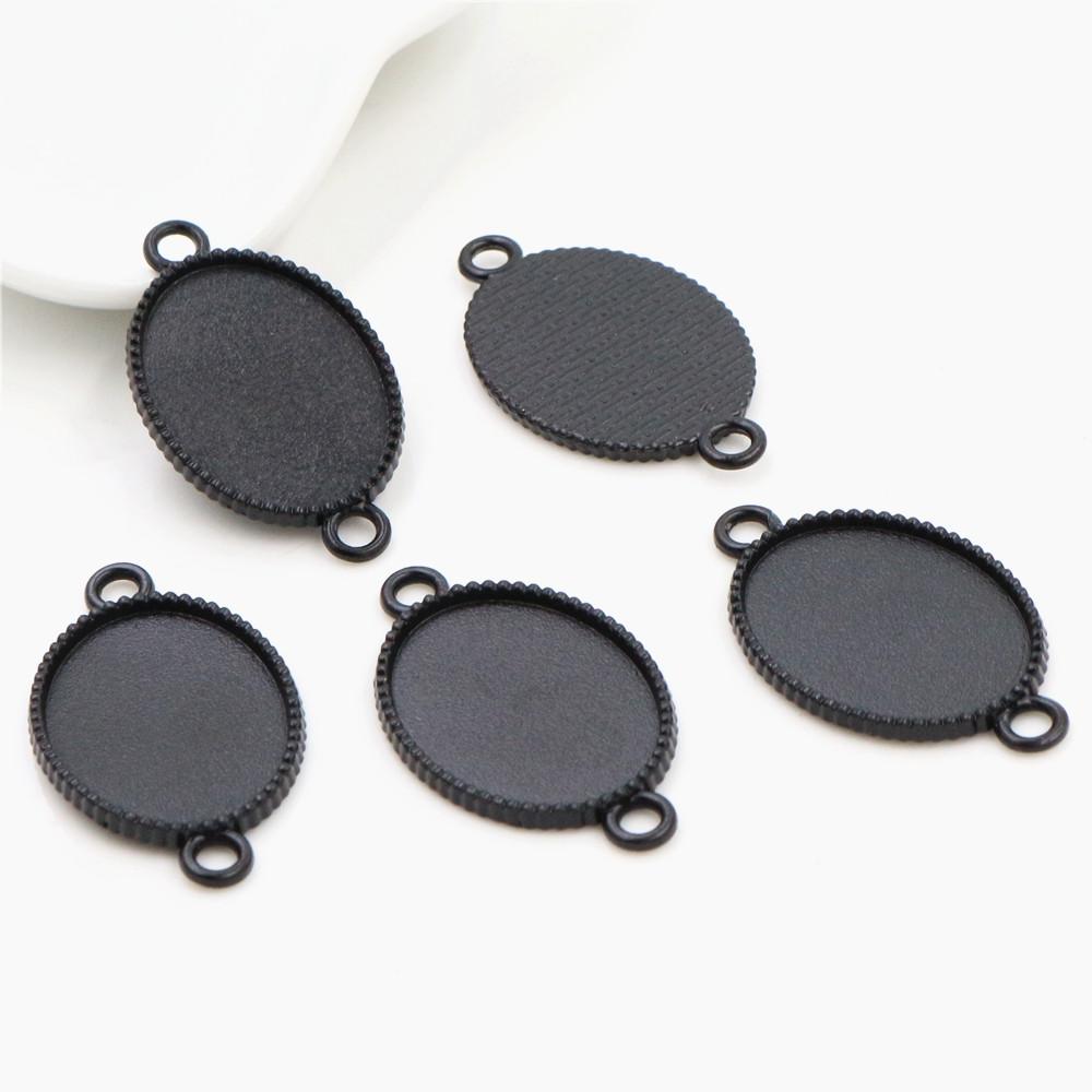 10 pièces 18x25mm Taille intérieure 3 couleurs Style classique Cabochon Camée Base Monture Charms Pendentif Bijouterie