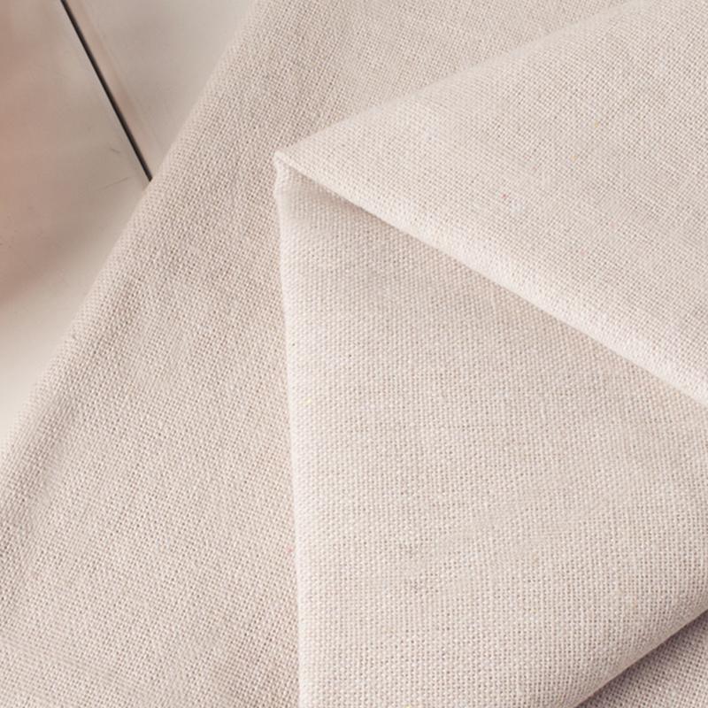 100x150cm Solid Color Raw Cloth Rough Cotton Linen Fabric For Diy Tablecloth Curtain Blank Canvas Background DIY Material