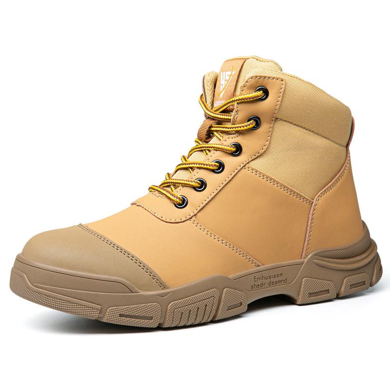New fashion protective boots Men Safety Shoes Waterproof Work Boots Steel toe shoes Puncture-Proof Indestructible shoes Non-slip