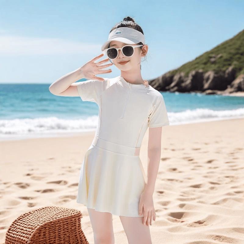 Junkiss Girls  Conservative One-Piece Swimsuit