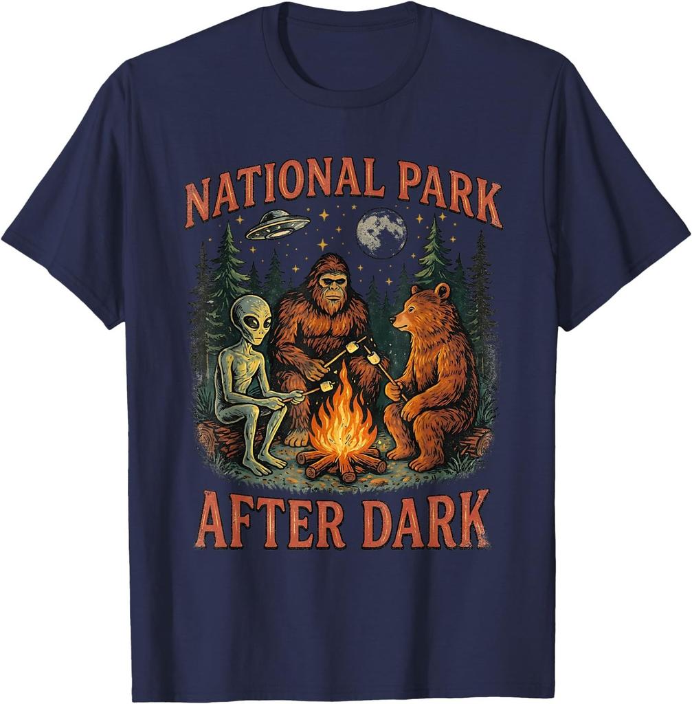 Bigfoot National Park After Dark Funny Sarcastic Humor Joke T-Shirt