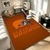 Cleveland Browns A rug suitable for office chair areas living rooms and computer desks perfect for home offices and an ideal holiday gift