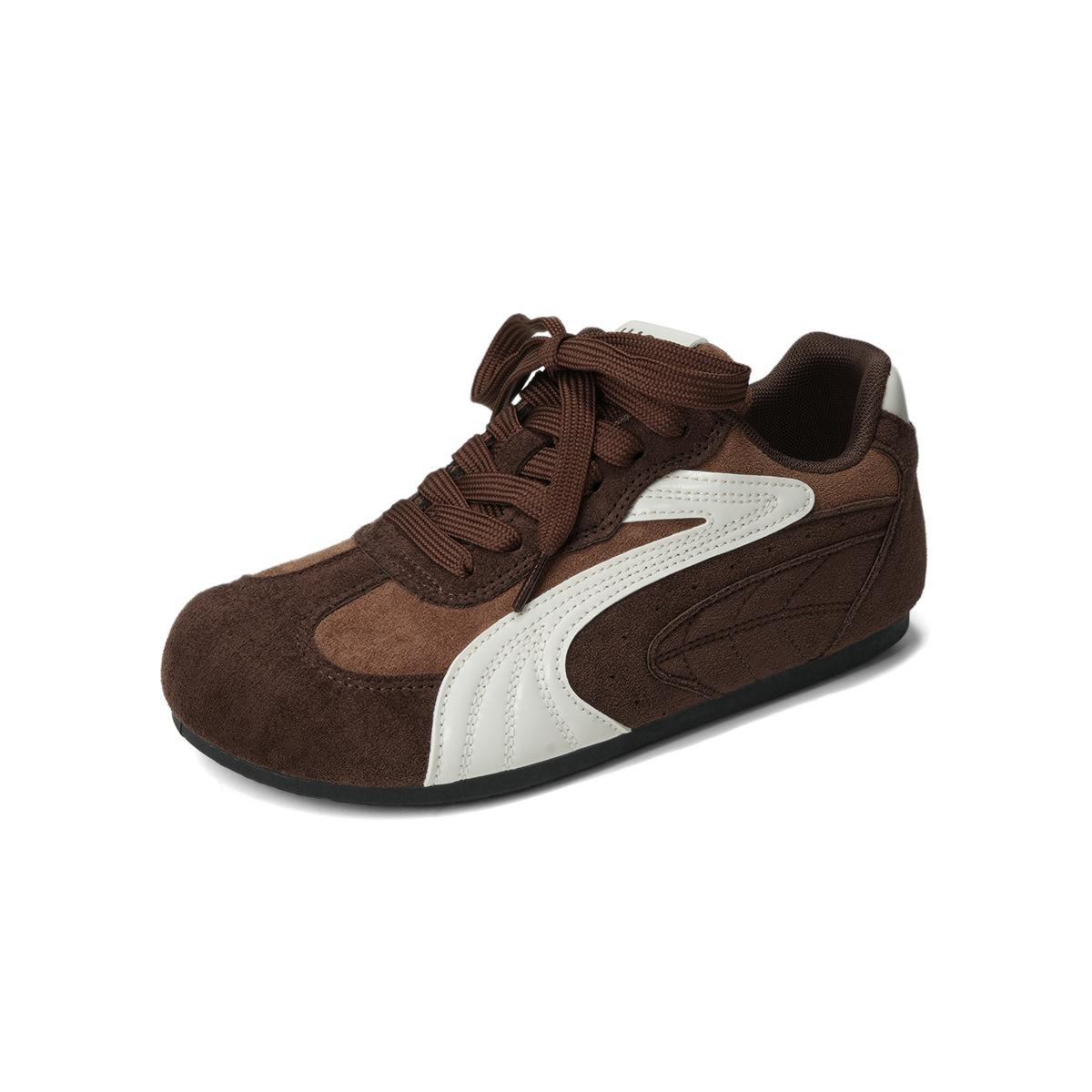 

Weiwei girl 857 ретро красные кроссовки в гонконгском стиле женские 2025 новые универсальные спортивные и повседневные женские туфли на плоской подошве 40 коричневый