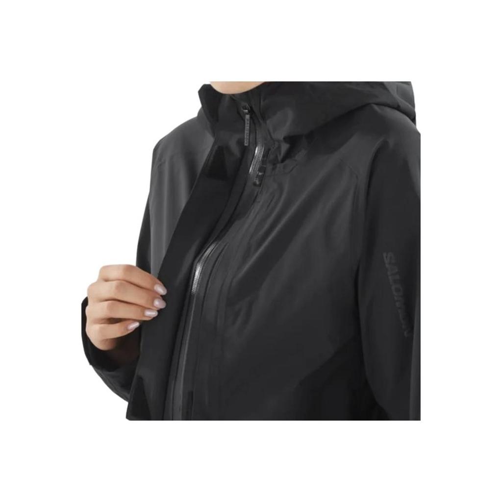 Salomon Outerpath Pro 2.5L Windproof Waterproof Breathable Ski Jacket Women Jackets Deep-Black LC2206800
