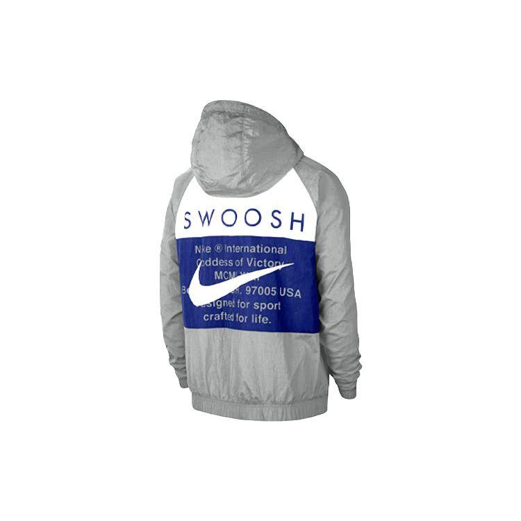 Nike Swoosh Grafik Colorblock Kapuzenjacke Herren Oberbekleidung Grau CJ4888-073