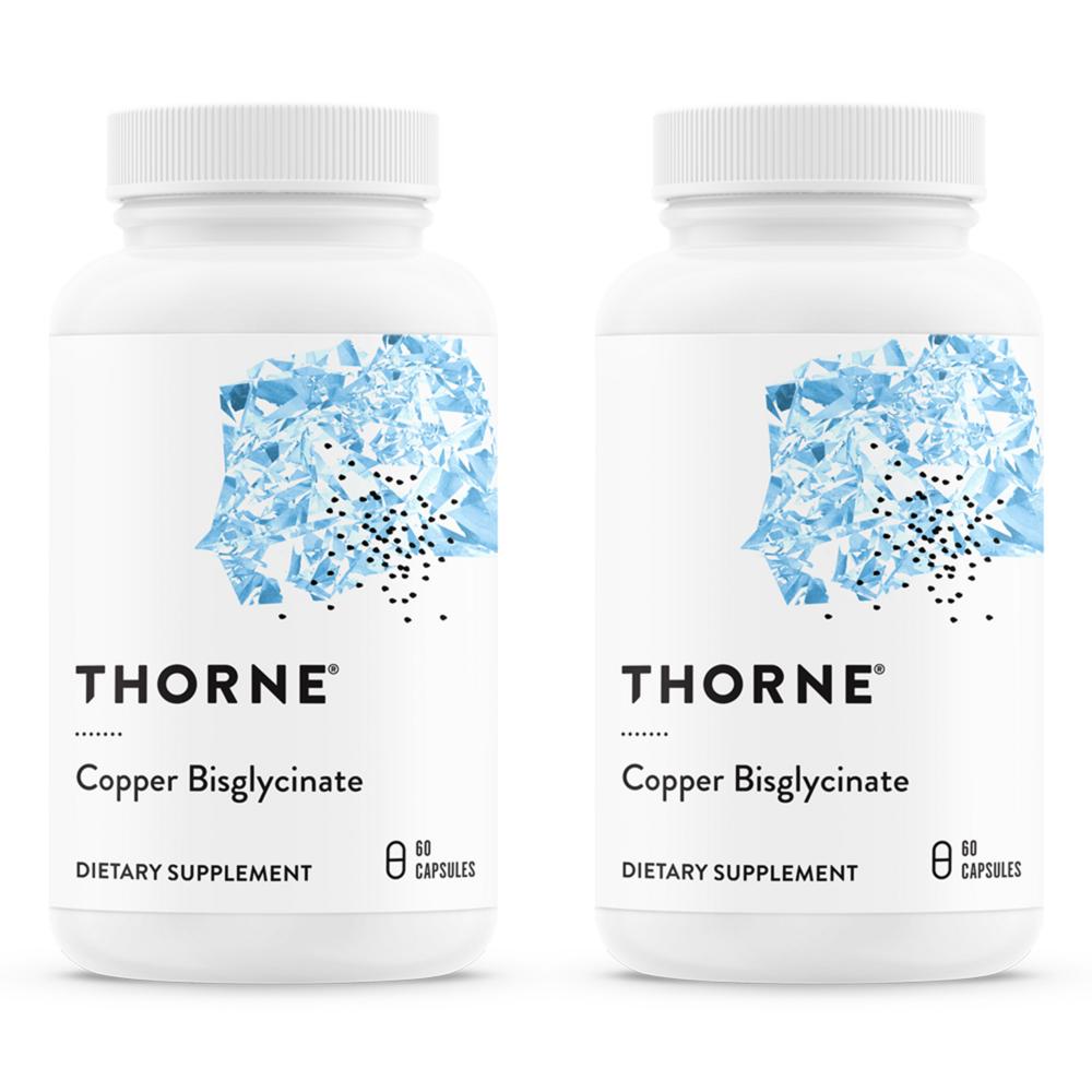 Thorne Research Copper Bisglycinate Capsules 60 Tablets 2 Pcs