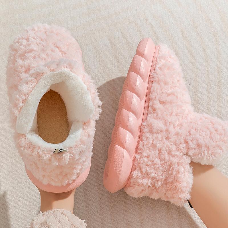 Damen Hausschuhe EVA Memory Foam Gemütlich Weich Leicht Mädchen Kurze Stiefel Warm Winter Flauschige Hausschuhe