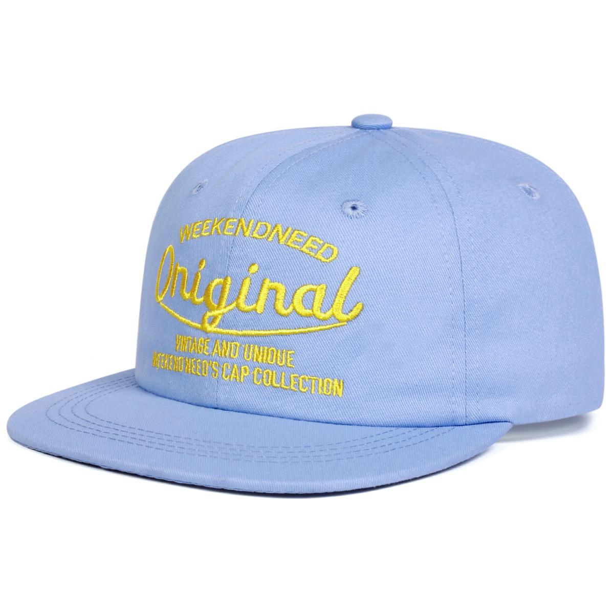 

ONIGINAL Embroidery Adjustable Flat Top Hip Hop Baseball Hat Unisex Spring Autumn Outdoor Leisure Travel небесно-голубой