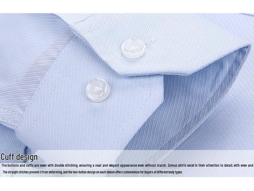 Men's Plus Size Slim Fit Long Sleeve White Shirt - Business Casual Autumn Wear