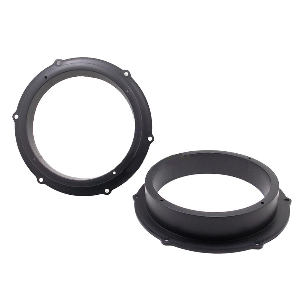 2pcs Black 6.5 inch Car Speaker Mounting Spacer Adaptor Rings Suitable for Magotan-Skoda Car Stereo Audio Speaker Spacer