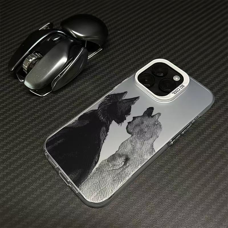 The new art cat is suitable for iphone17 mobile phone case Apple 16promax/15 anti-drop 14pro13 Europe and America