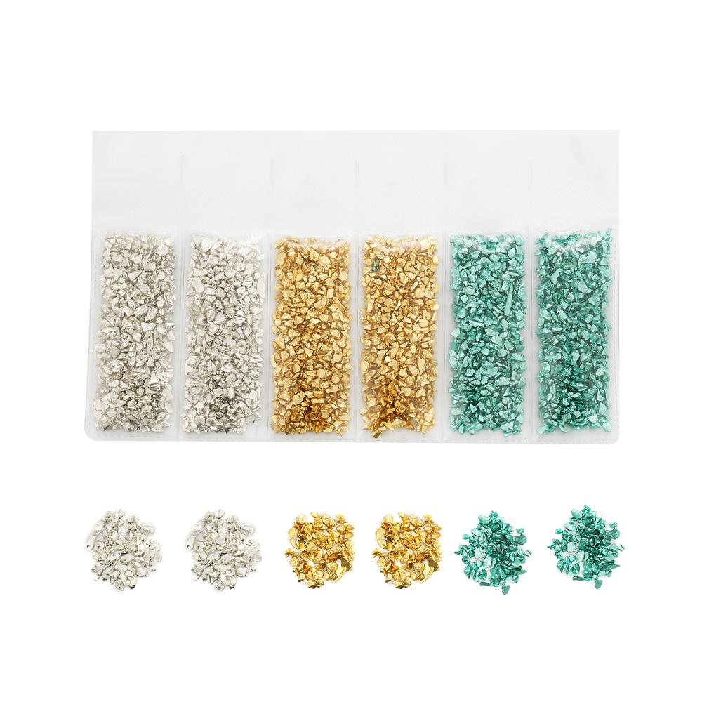 1 Set Multi-Color Mixing Nail Art Crushed Glass Stones Irregular Decoration for DIY Epoxy Resin Siliocne Mold Fillings Material
