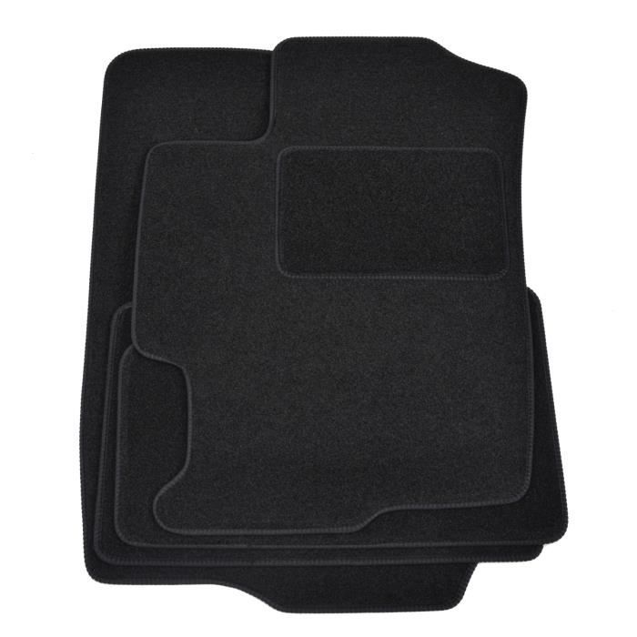 Tapis de sol - Mazda - 6 - Velours noir - Sur mesure - Renforcé au niveau des pédales