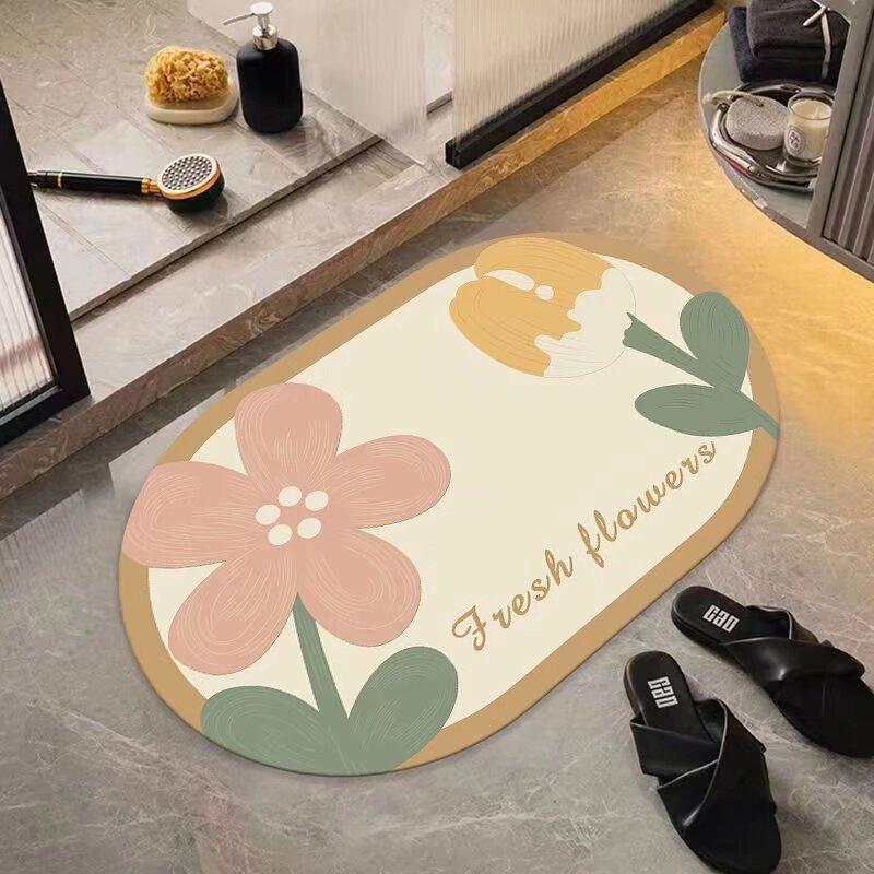 

Soft diatom mud bathroom absorbent floor mat non-slip quick-drying foot mat toilet toilet door mat toilet carpet 40x60cm15.7x23.6in